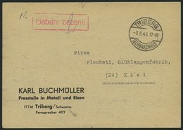 ALL. BES. GEBÜHR BEZAHLT TRIBERG (SCHWARZWALD), 8.8.46, Roter R1 Gebühr Bezahlt, Prachtkarte - Sonstige & Ohne Zuordnung