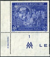 ALLIIERTE BES. 942ICDV **, 60 Pf. Leipziger Messe, Linke Untere Bogenecke Mit Druckvermerk M 301/0864, Pracht, Mi. 100.- - Altri & Non Classificati