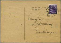 ALLIIERTE BES. 944 BRIEF, 1947, 6 Pf. Violett Auf Drucksache Mit Notstempel VECHTA-REICHSPOST, Pracht - Autres & Non Classés