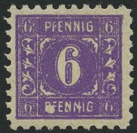 MECKLENBURG-VORPOMMERN 9aXI **, 1945, 6 Pf. Dunkelrotviolett Mit Abart Großer Fleck An PF Von Unterem Pfennig Sowie NN I - Other & Unclassified