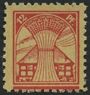 MECKLENBURG-VORPOMMERN 18dG **, 1945, 12 Pf. Bräunlichrot, Druck Auf Gummiseite, Pracht, Fotoattest Kramp, Mi. 900.- - Otros & Sin Clasificación