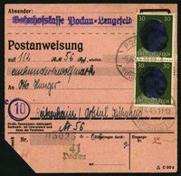 SÄCHSISCHE SCHWÄRZUNGEN AP 794I Paar BRIEF, POCKAU, 30 Pf. Im Senkrechten Paar Auf Postanweisung, Feinst (verklebte Loch - Autres & Non Classés