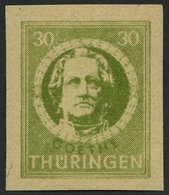 THÜRINGEN 99V1 **, 1945, Versuchsdruck: 30 Pf. Dunkelolivgrün, Pracht, Gepr. Sturm, Mi. 100.- - Sonstige & Ohne Zuordnung