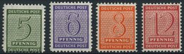 WEST-SACHSEN 116-19BX **, 1945, Roßwein, Gezähnt L 111/4:111/2, Wz. 1X, Prachtsatz, Gepr. Ströh/Dr. Jasch, Mi. 170.- - Other & Unclassified