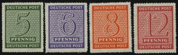 WEST-SACHSEN 116-19DX **, 1945, Roßwein, Durchstochen 16, Wz. X, Prachtsatz, Gepr. Ströh, Mi. 100.- - Otros & Sin Clasificación