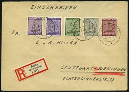 WEST-SACHSEN 131Xa,133Xb BRIEF, 1945, 10 Pf. Grau Und 15 Pf. Lebhaftbraunkarmin, Wz. 1X, Mit Zusatzfrankatur Auf Einschr - Autres & Non Classés