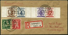 WEST-SACHSEN 144I BRIEF, 1946, 12 Pf. Volkssolidarität Mit Abart Volksnor Statt Volksnot, Mit Zusatzfrankatur Auf Einsch - Sonstige & Ohne Zuordnung