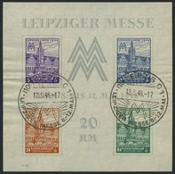 WEST-SACHSEN Bl. 5Xa O, 1956, Block Leipziger Messe, Wz. 1X, Type III, Sonderstempel, Leichte Papierwellungen, Pracht, M - Other & Unclassified