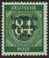 ALLGEMEINE-AUSGABEN 211b **, 1948, 84 Pf. Dunkelopalgrün, Pracht, Gepr. Paul, Mi. 80.- - Altri & Non Classificati