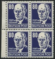 DDR 339PFIV **, 1952, 80 Pf. Thälmann Mit Plattenfehler T Von Post Rechts Spitz Und Weiße Einfassungslinie Rechts Vereng - Used Stamps