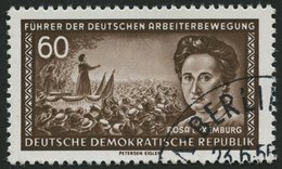 DDR 478XI O, 1955, 60 Pf. Rosa Luxemburg, Wz. 2XI, Pracht, Gepr. Schönherr, Mi. 60.- - Usati
