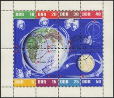 DDR 926-33KB O, 1962, 5 Jahre Sowjetische Weltraumflüge Im Kleinbogen, Tagesstempel, Pracht, Mi. 90.- - Oblitérés
