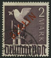 BERLIN 34 O, 1949, 2 M. Rotaufdruck, Normale Zähnung, Pracht, Gepr. D. Schlegel, Mi. 280.- - Other & Unclassified