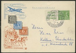 ZUSAMMENDRUCKE W 9 BRIEF, 1949, Bauten R1b + 10 Auf FDC, Heftchenzähnung, Karte Feinst, Mi. 100.- - Zusammendrucke