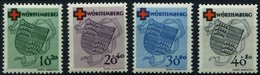 WÜRTTEMBERG 40-43 **, 1949, Rotes Kreuz, Prachtsatz, Mi. 160.- - Andere & Zonder Classificatie