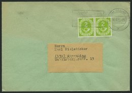 BUNDESREPUBLIK 123 Paar BRIEF, 1952, 2 Pf. Posthorn Im Waagerechten Paar Als Mehrfachfrankatur Auf Drucksache, Pracht - Gebruikt