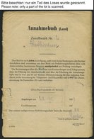 BUNDESREPUBLIK 129 BRIEF, 1953/4, Annahmebuch (Land), Zustellbezirk Nr. 2 In Hofkirchen, 32 Seiten Komplett, Die Gebühr  - Gebruikt