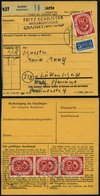 BUNDESREPUBLIK 137 BRIEF, 1953, 80 Pf. Posthorn, 4x Als Seltene Mehrfachfrankatur (1x Vorderseitig Und Rückseitiger Drei - Oblitérés