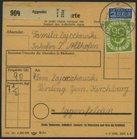 BUNDESREPUBLIK 138 BRIEF, 1953, 90 Pf. Posthorn, Einzelfrankatur Auf Paketkarte Aus EGGMÜHL, Pracht - Gebruikt