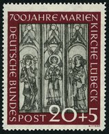 BUNDESREPUBLIK 140 **, 1951, 20 Pf. Marienkirche, Pracht, Mi. (100.-) - Oblitérés