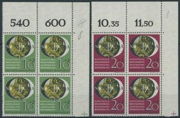 BUNDESREPUBLIK 141/2 VB **, 1951, NBA In Oberen Rechten Eckrandviererblocks, Pracht - Used Stamps