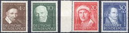 BUNDESREPUBLIK 143-46 **, 1951, Helfer Der Menschheit, Prachtsatz, Mi. 140.- - Oblitérés