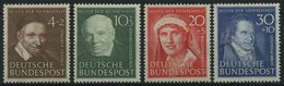 BUNDESREPUBLIK 143-46 *, 1951, Helfer Der Menschheit, Falzrest, Prachtsatz, Mi. 65.- - Gebraucht