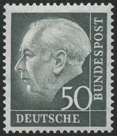 BUNDESREPUBLIK 189 **, 1954, 50 Pf. Heuß, Pracht, Mi. 200.- - Oblitérés