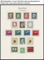 SAMMLUNGEN **, Ab Mi.Nr. 197 In Den Hauptnummern Komplette Postfrische Sammlung Bundesrepublik Von 1954-69 Im Borek Falz - Used Stamps