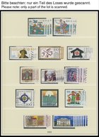 SAMMLUNGEN O,** , Sammlung Bundesrepublik Von 1990-2001, Meist Mehrfach In 2 Lindner Falzlosalben, 1977-2001 In Den Haup - Used Stamps