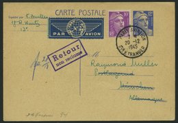 ERST-UND ERÖFFNUNGSFLÜGE 2335 BRIEF, 20.12.49, Paris-München, Franz. Frankatur, Kein Ankunftsstempel, Prachtkarte - Storia Postale