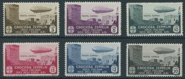 ÄGÄISCHE INSELN 115-20 *, 1933, Graf Zeppelin, Falzrest, Prachtsatz - Aegean