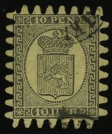 FINNLAND 7Cz O, 1870, 10 P. Schwarz Auf Strohgelb, Praktisch Alle Zungen, Pracht, Gepr. Diena - Sonstige & Ohne Zuordnung