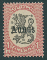 AUNUS 6 *, 1919, 1 M. Karmin/schwarz, Falzrest, Pracht, Mi. 120.- - Altri - Europa