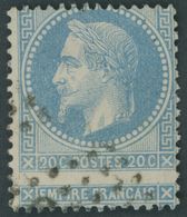 FRANKREICH 28 O, 1867, 20 C. Blau, Stark Verzähnt, Pracht - Other & Unclassified