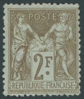 FRANKREICH 85 *, 1900, 2 Fr. Braun Auf Bläulich, Falzreste, üblich Gezähnt Sonst Pracht, Mi. 90.- - Sonstige & Ohne Zuordnung