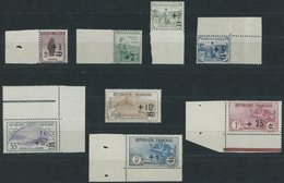 FRANKREICH 144-51 **, 1922, Kriegswaisen, Randstücke, Meist Bogenecken, Postfrischer Prachtsatz - Autres & Non Classés