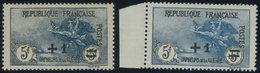 FRANKREICH 151 **, 1922, 5 Fr. Kriegswaisen In Blau Und Blaugrau (Yvert Nr. 169 Und 169a), Postfrisch, 2 Prachtwerte, Yv - Autres & Non Classés
