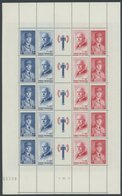 FRANKREICH 581-84 **, 1943, Nationale Hilfe Im Bogen (5 Fünferstreifen), Pracht - Autres & Non Classés