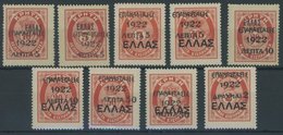 GRIECHENLAND 288-96 **, 1923, Portomarken Von Kreta Mit Aufdruck, Postfrisch, üblich Gezähnter Prachtsatz, Mi. 190.- - Otros & Sin Clasificación