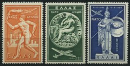 GRIECHENLAND 615-17 **, 1954, NATO, Prachtsatz, Mi. 130.- - Altri & Non Classificati