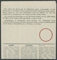 GROSSBRITANNIEN 1942, Schwarze Propaganda: Flugblatt Als Faltblatt Mit Genauem Verzeichnis Aller Bombardierten Straßen U - Other & Unclassified