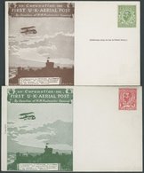 BRITISCHE MILITÄRPOST 121/2 BRIEF, 1911, 1/2 Und 1 P. König Georg V Je Auf Sonderkarte Und Umschlag First U.K. AERIAL PO - Used Stamps