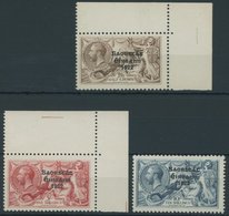 IRLAND 37-39II **, 1925, Dreizeiliger Aufdruck In Grauschwarz, Postfrischer Prachtsatz, Mi. 650.- - Andere & Zonder Classificatie