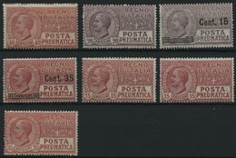 ITALIEN * , 1925-28, Rohrpostmarken (Mi.Nr. 229,253,268/9,272-74), Falzrest, 7 Prachtwerte - Gebraucht