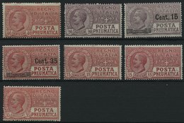 ITALIEN * , 1925-28, Rohrpostmarken (Mi.Nr. 229,253,268/9,272-74), Falzrest, 7 Prachtwerte - Usati