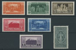 ITALIEN 318-24 **, 1929, Klosterabtei Monte Cassino, üblich Gezähnt, Postfrischer Prachtsatz, Mi. 90.- - Usati