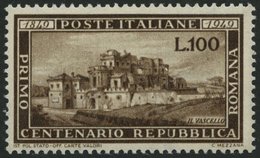 ITALIEN 773 **, 1949, 100 L. Republica Romana, Pracht, Mi. 300.- - Gebraucht