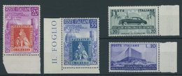 ITALIEN 826-29 **, 1951, 4 Postfrische Prachtwerte, Mi. 81.- - Usati