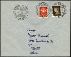 MILITÄRPOST 301,358 BRIEF, 1935, 10 C. Dunkelbraun Und 2 C. Orangerot Mit K2 COMMANDO TRUPPE ITALIANE NELLA SAAR Auf Fel - Lettres & Documents